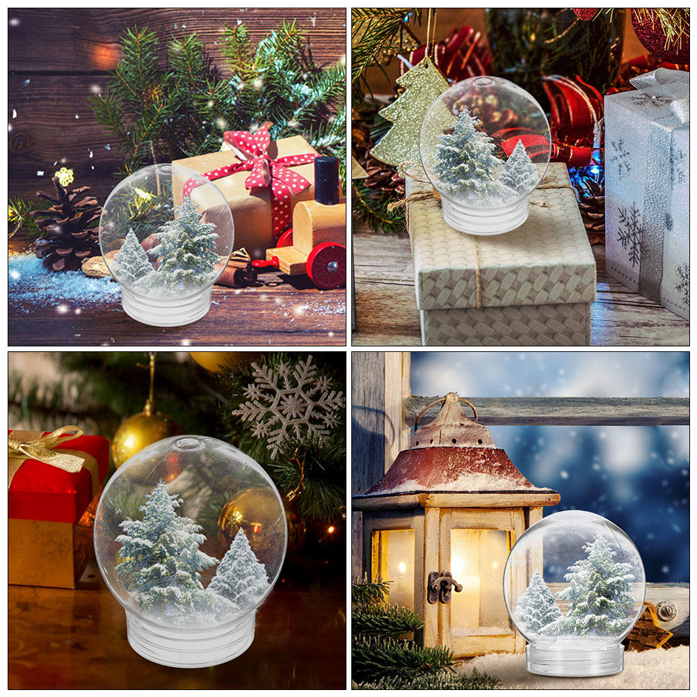 6 unidades de globos de nieve  - Plastic Dome Clear reseña y precio